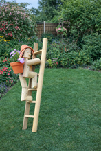 Girl or boy climbing a ladder